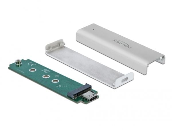 Delock - Lagringspakke - M.2 NVMe-kort - USB 3.2 (Gen 2) - sølv