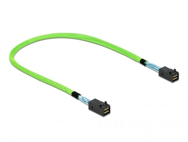 Delock - SAS intern kabel - SAS 64Gbit/s - rett gjennom - Mini SAS HD (SFF-8673) (hann) til Mini SAS HD (SFF-8673) (hann) - 50 cm
