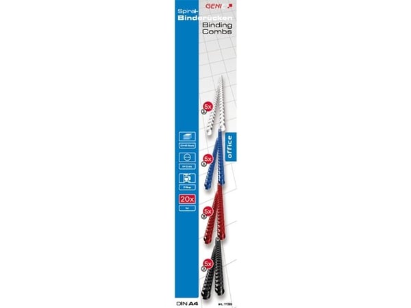 Genie 11099, Innbindingskam, Flerfarget, Plast, 60 mm, 30 mm, 315 mm