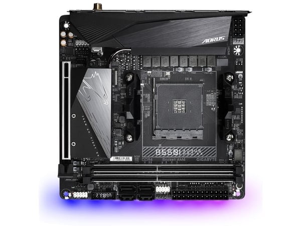 Gigabyte B550I AORUS PRO AX, ATX, AM4, AMD Ryzen, 2x DDR4 DIMM, 5000 MHz, M.2, USB3.1, WiFi/ GBLAN