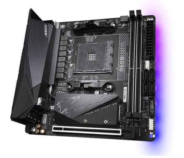 Gigabyte B550I AORUS PRO AX, ATX, AM4, AMD Ryzen, 2x DDR4 DIMM, 5000 MHz, M.2, USB3.1, WiFi/ GBLAN