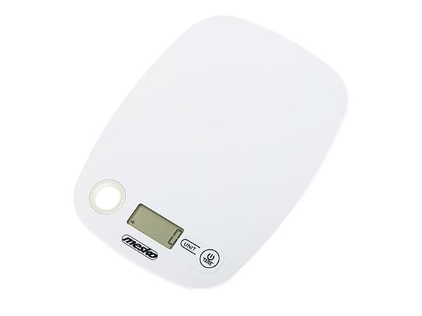 Mesko Home MS 3159w, Elektronisk köksvåg, 5 kg, 1 g, Vit, Bänkdiskmaskin, Oval