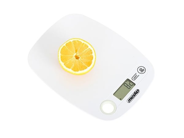 Mesko Home MS 3159w, Elektronisk kjøkkenvekt, 5 kg, 1 g, Hvit, Benkeplate, Oval