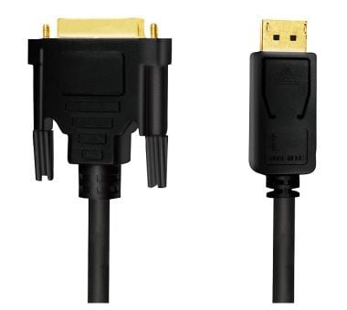 M-CAB - Adapterkabel - DisplayPort (hann) til DVI-D (hann) - DisplayPort 1.2 - 5 m - tommelskruer, 4K-støtte, 1080p-støtte