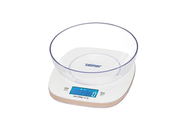Zelmer ZKS1451, Elektronisk köksvåg, 5 kg, 1 g, Vit, Bänkdiskmaskin, Torg
