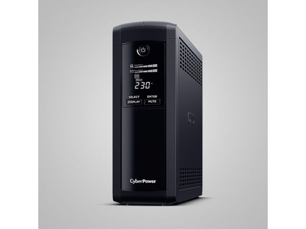 CyberPower Value Pro VP1600ELCD-FR - UPS - AC 230 V - 960 watt - 1600 VA - enkeltfase - RS-232, USB - utgangskontakter: 4 - svart