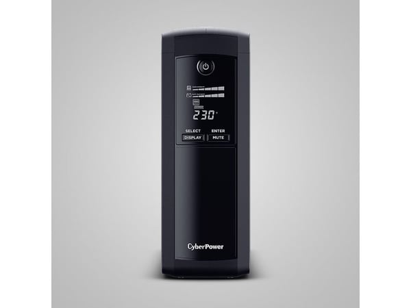 CyberPower Value Pro VP1600ELCD-FR - UPS - AC 230 V - 960 watt - 1600 VA - enkeltfase - RS-232, USB - utgangskontakter: 4 - svart
