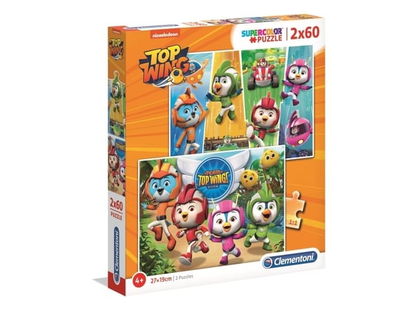 Clementoni Puzzle 2x60 palaa Super Color Bird Academy