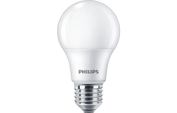 Philips - LED-lyspære - form: A60 - mattslipt finish - E27 - 8 W (ekvivalent 60 W) - klasse F - varmt hvitt lys - 2700 K (en pakke 4)