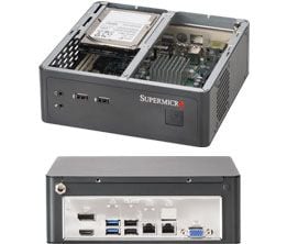 Supermicro SC101i - USFF - mini-ITX - ingen strømforsyning - svart - USB/lyd