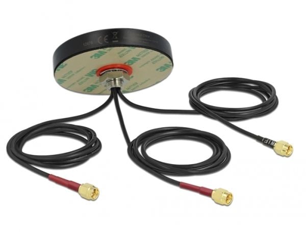 Delock LTE MIMO Dual Band WLAN 802.11 ac/ax/a/h/b/g/n Antenna - Antenne - Smart Home - 3 dBi (for 2400 MHz - 2483 MHz), 3 dBi (for 4,9 - 5,825 GHz)...