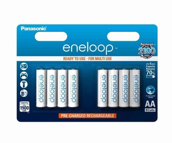 Panasonic Eneloop HR-3UTGB - Batteri 8 x AA-type - NiMH - (oppladbart) - 1900 mAh