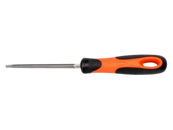 Bahco ERGO 4-186-05-2-2, Fil, Trekant-fil, 2. kutt, Sort, Oransje, 12,5 cm, 7 mm