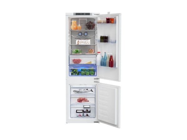 Beko BCNA275E4SN - Kjøleskap/fryser - bunnfryser - innebygd - fordypning - bredde: 56 cm - dybde: 55.5 cm - høyde: 178.4 cm - 254 liter - Klasse E ...