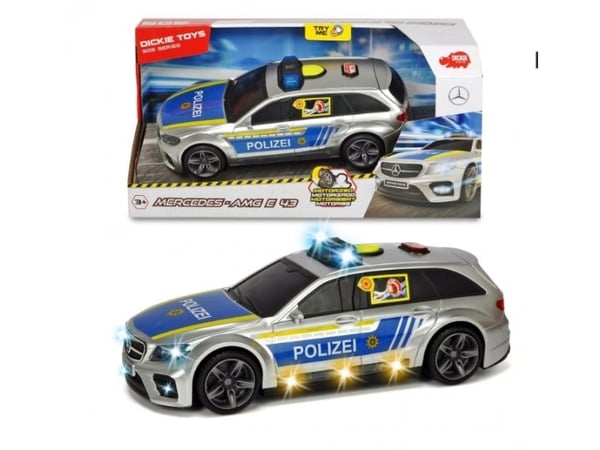 Dickie Toys Mercedes Benz E43 AMG Police, Bil, Police, 3 år, Sort, Blå, Sølv, Gult