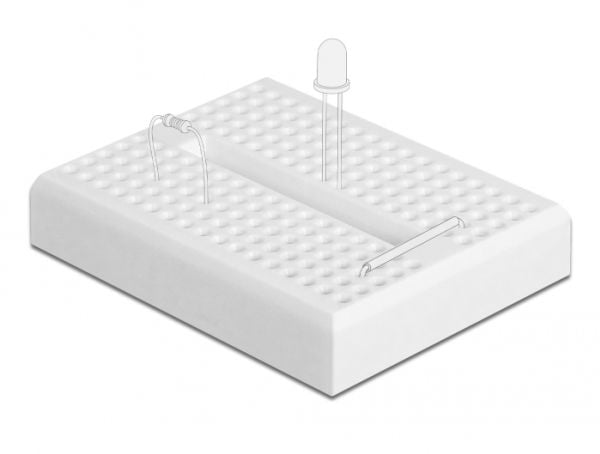 Delock Experimental Mini - Brødbrett - plastikk - hvit