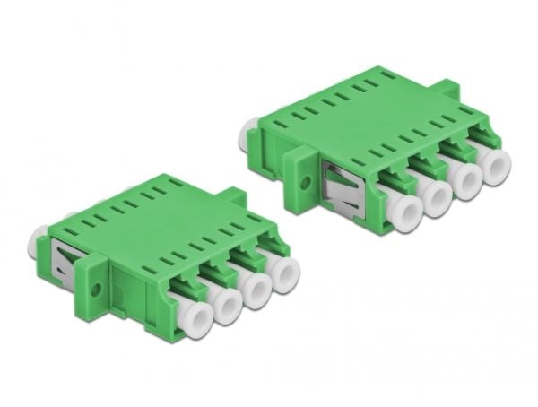 Delock - Nettverkkopler - LC-enkeltmodus (hunn) til LC-enkeltmodus (hunn) - fiberoptisk - grønn (en pakke 2)