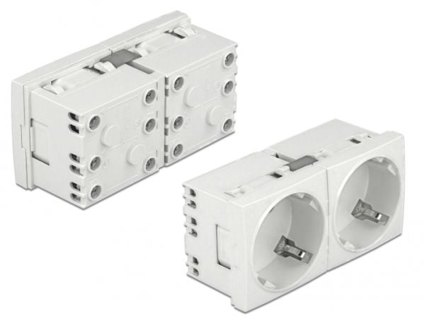 DeLOCK 81325, CEE 7/3, Valkoinen, Akryylinitriilibutadieenistyreeni (ABS), Muovi, 250 V, 16 A, 45 mm