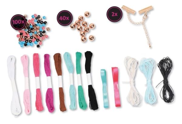 Lena Friendship bracelets Multi, Smykkesett til å lage armbånd for barn, 8 år, Flerfarget