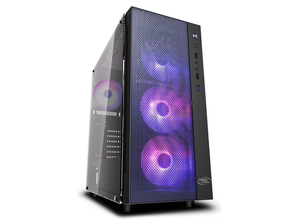DeepCool MATREXX 55 MESH ADD-RGB 4F - Tower - udvidet ATX - sidepanel med vindue (hærdet glas) - ingen strømforsyning (ATX / PS/2) - USB/Lyd