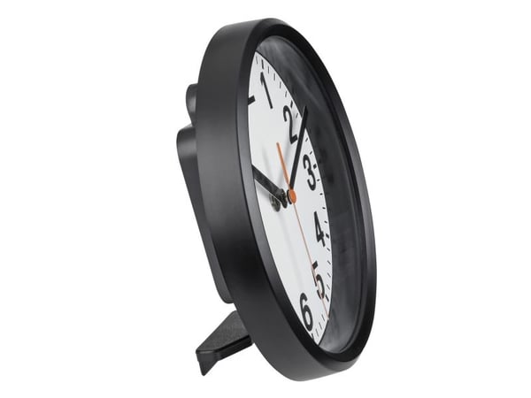 TFA - Klokke - kvarts - skrivebord, veggmonterbar - 17.7 cm - ramme: svart