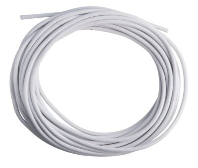 E-line muovikaapeli 2x0,75 - H03VV-F, valkoinen pyöreä u/j, 10m