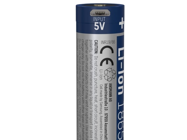 Ansmann 1307-0002, Oppladbart batteri, Lithium-Ion (Li-Ion), 3,6 V, 2600 mAh, 9,36 Wh, Sølv