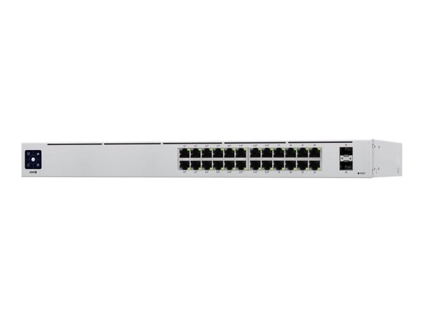 Ubiquiti UniFi Switch USW-24-POE - Switch - Administreret - 24 x 10/100/1000 (16 PoE+) + 2 x Gigabit SFP - desktop, monterbar på stativ - PoE+ (95 W)