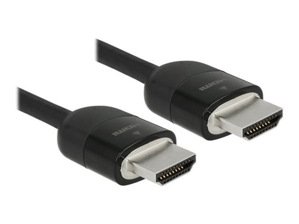 Delock Premium - Premium High Speed - HDMI-kabel med Ethernet - HDMI hann til HDMI hann - 2 m - tredobbeltskjermet snodd ledningspar - svart - 4K-s...