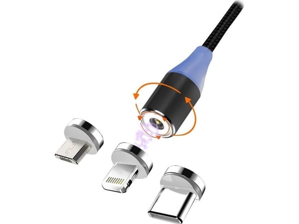 USB-kabel Msonic USB-A til Lightning 1 m svart (MLU657)