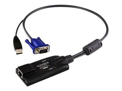 ATEN KA7570 USB KVM Adapter Cable - Tastatur / video / musekabel (KVM) - RJ-45 (hunn) til USB, HD-15 (VGA) (hann) - for ALTUSEN KH1508A, KH1516A, K...