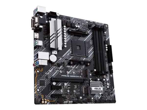 ASUS PRIME B550M-A - Emolevy - micro-ATX - Socket AM4 - AMD B550 piirisarja - USB 3.2 Gen 1, USB 3.2 Gen 2 - Gigabit LAN - sisäinen grafiikka (CPU ...