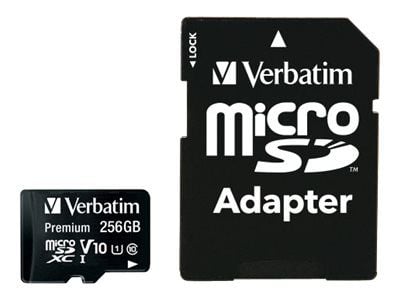 Verbatim Premium - Flashminnekort (SD-adapter inkludert) - 256 GB - UHS Class 1 / Class10 - microSDXC UHS-I
