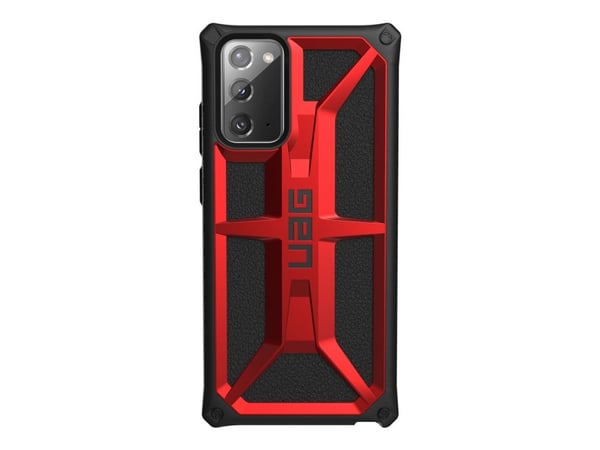 UAG Rugged Case for Samsung Galaxy Note20 5G - Monarch Crimson - bakdeksel til mobiltelefon - polykarbonat, gummi, legert metall - knallrød - for S...