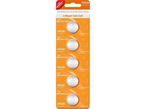 MediaRange - Batteri 5 x CR1220 - Li-Ion - 40 mAh