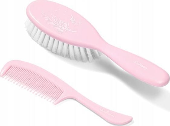 BabyOno babybørste og -kam, rosa