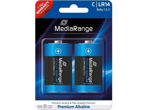 Batteri LR14 C type MediaRange 1,5V/LR14/2 stk
