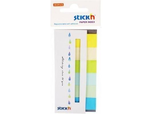 Stickn Indeks bokmerker. papirblanding 6 farger neon sommer (242347)
