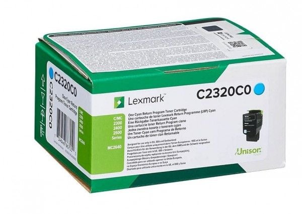 Lexmark C2320C0, 1000 sivua, Syaani, 1 kpl
