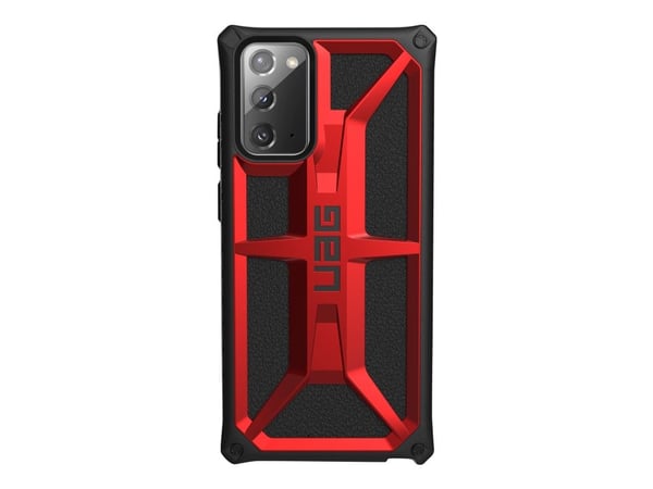 UAG Rugged Case for Samsung Galaxy Note20 5G - Monarch Crimson - bakdeksel til mobiltelefon - polykarbonat, gummi, legert metall - knallrød - for S...