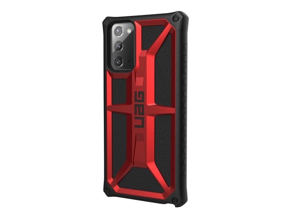 UAG Rugged Case for Samsung Galaxy Note20 5G - Monarch Crimson - bakdeksel til mobiltelefon - polykarbonat, gummi, legert metall - knallrød - for S...