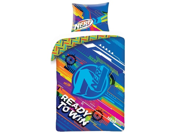 Nerf Sengetøj 2i1 Design - 100 Procent Bomuld