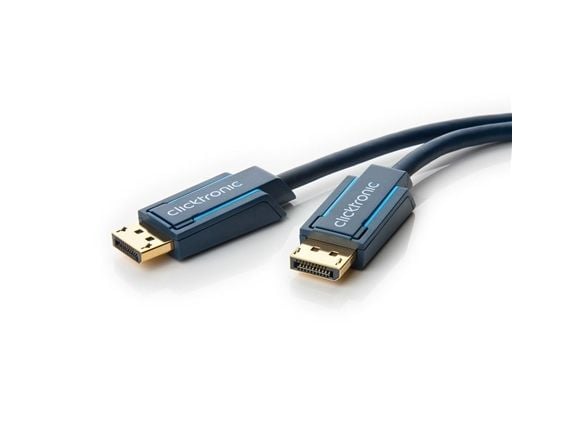 ClickTronic 3m Displayport m/m, 3 m, DisplayPort, DisplayPort, Sininen, Kulta, 10,8 Gbit/s