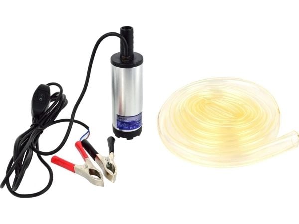 Geko nedsenkbar pumpe for tapping av drivstoff 12V 37 mm med 3 m slange (G00942)