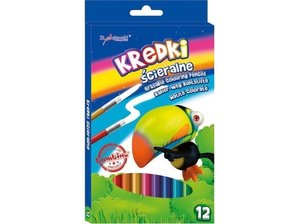 Slettefaste skolekritt 12 farger