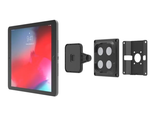 Compulocks Magnetix Secured Magnetic Tablet Wall Mount - Cable lock included - Konsol - för surfplatta - låsbar - galvaniserat stål - svart - väggm...