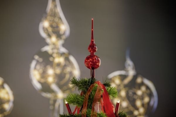 Krinner Lumix Tree Topper punainen jouluvalot