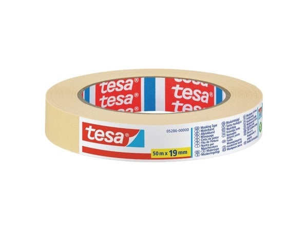 Tesa - Maskeringstape - 19 mm x 50 m - gemse