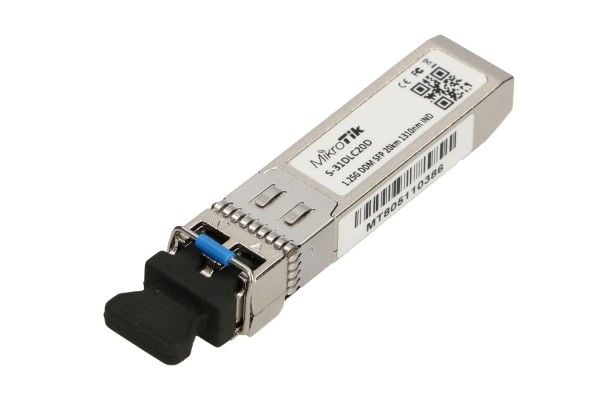 MikroTik S-31DLC20D - SFP (mini-GBIC) transceiver modul - SFP (mini-GBIC) / LC enkelttilstand - op til 20 km - 1310 nm - 1310 nm