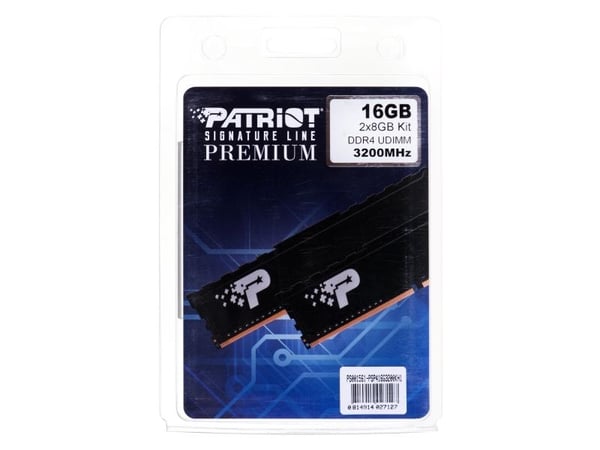 Patriot Signature Line Premium - DDR4 - sett - 16 GB: 2 x 8 GB - DIMM 288-pin - 3200 MT/s / PC4-25600 - CL22 - 1.2 V - ikke-bufret - ikke-ECC